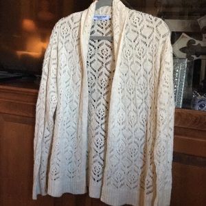 Cotton Emporium Cream Knit Cardigan XL
